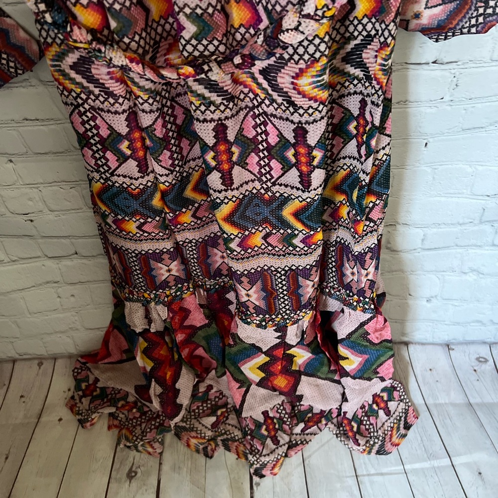 Farm Rio Blouson-Sleeve Belted Maxi Dress - Picture 5 of 15